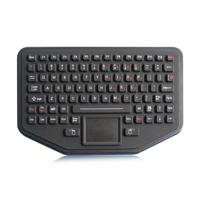 Промышленная настольная клавиатура с тачпадом и подсветкой K-TEK-M275TP-FN-BL-IL-DT-US/RU-USB