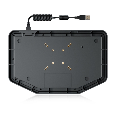 Промышленная настольная клавиатура с тачпадом и подсветкой K-TEK-M275TP-FN-BL-IL-FDT-US/RU-USB