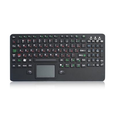 Промышленная панельная клавиатура с тачпадом и подсветкой K-TEK-M317TP-KP-AC-FN-BL-UT-ML-OEM-US/RU-USB