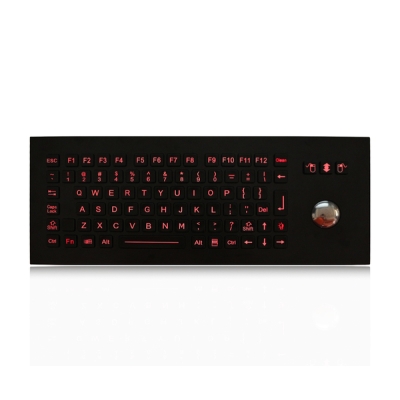 Промышленная антивандальная панельная клавиатура с трекболом и подсветкой