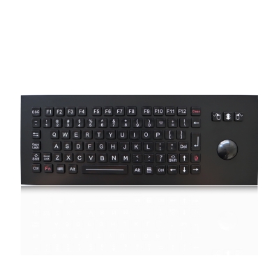 Промышленная антивандальная панельная клавиатура с трекболом и подсветкой K-TEK-M361-MTB-FN-BL-BT-DWP-US/RU-USB