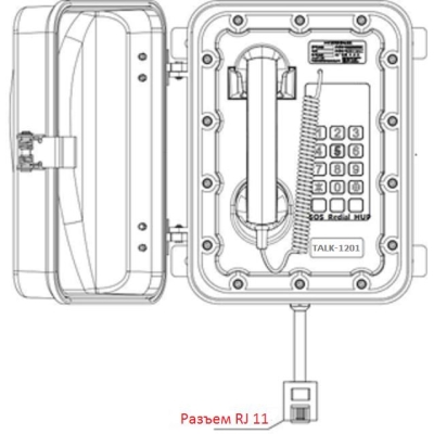 Промышленный всепогодный аналоговый телефон TALK-1201