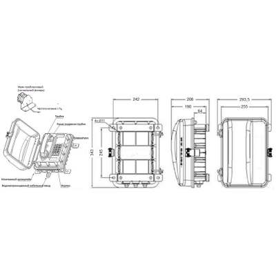 Промышленный всепогодный аналоговый телефон с фонарем TALK-1201-L