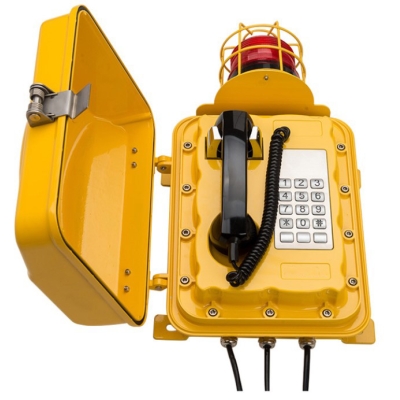 Промышленный всепогодный аналоговый телефон с фонарем и рупором TALK-1203