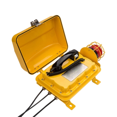 Промышленный всепогодный аналоговый телефон с фонарем и рупором TALK-1203-AD