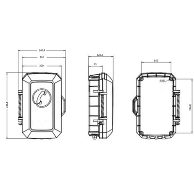Промышленный всепогодный аналоговый телефон с фонарем и рупором TALK-1207-AD