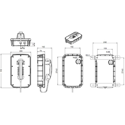 Промышленный всепогодный аналоговый телефон TALK-1012-AD
