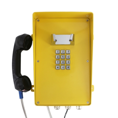 Промышленный антивандальный аналоговый телефон с козырьком TALK-1116