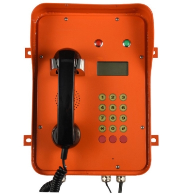 Промышленный всепогодный аналоговый телефон с дисплеем и автонабором