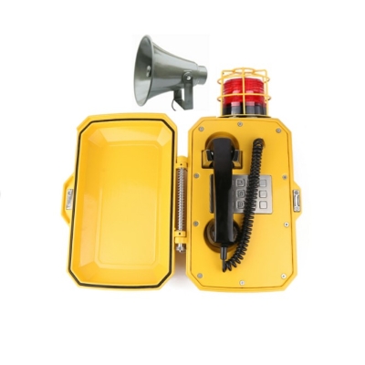 Промышленный всепогодный IP-телефон с фонарем и рупором