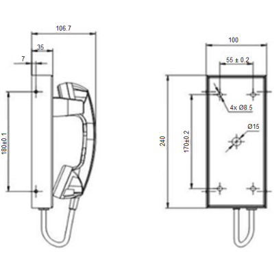 Промышленный всепогодный IP-телефон экстренной связи TALK-5105-4S-IP