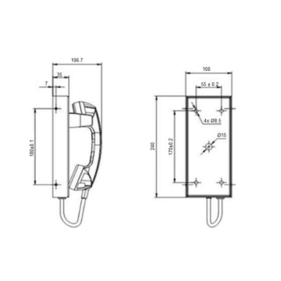 Антивандальный всепогодный IP-телефон экстренного вызова TALK-4105-IP