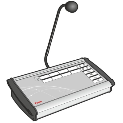 Настольный промышленный  аналоговый диспетчерский пульт на 8 линий, класса Tema-A