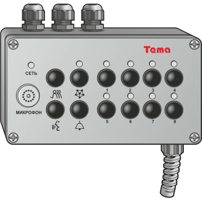  Промышленный настенный диспетчерский пульт громкоговорящей связи для аналоговых систем оперативного управления