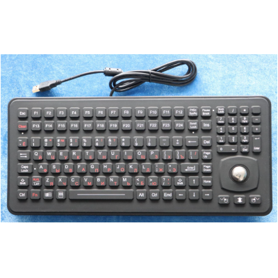 Промышленная силиконовая панельная клавиатура с трекболом