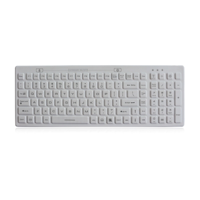 Промышленная силиконовая настольная клавиатура K-TEK-M380KP-FN-DT-W-US/RU-USB