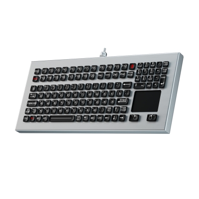 Антивандальная настольная клавиатура с тачпадом и подсветкой K-TEK-M383TP-KP-FN-BL-DT-DWP-US/RU-USB