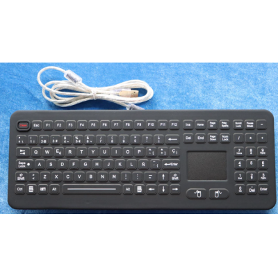 Панельная силиконовая клавиатура с тачпадом K-TEK-M399TP-KP-FN-B-US/RU-USB