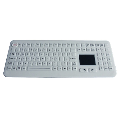 Настольная силиконовая клавиатура с тачпадом K-TEK-M399TP-KP-FN-DT-W-US/RU-USB