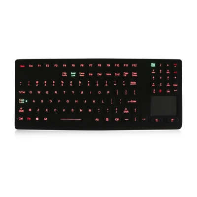 Антивандальная настольная клавиатура с тачпадом и подсветкой