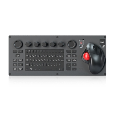 Панельная силиконовая клавиатура с трекболом и подсветкой