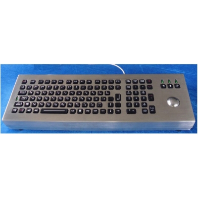 Антивандальная настольная клавиатура с трекболом и подсветкой